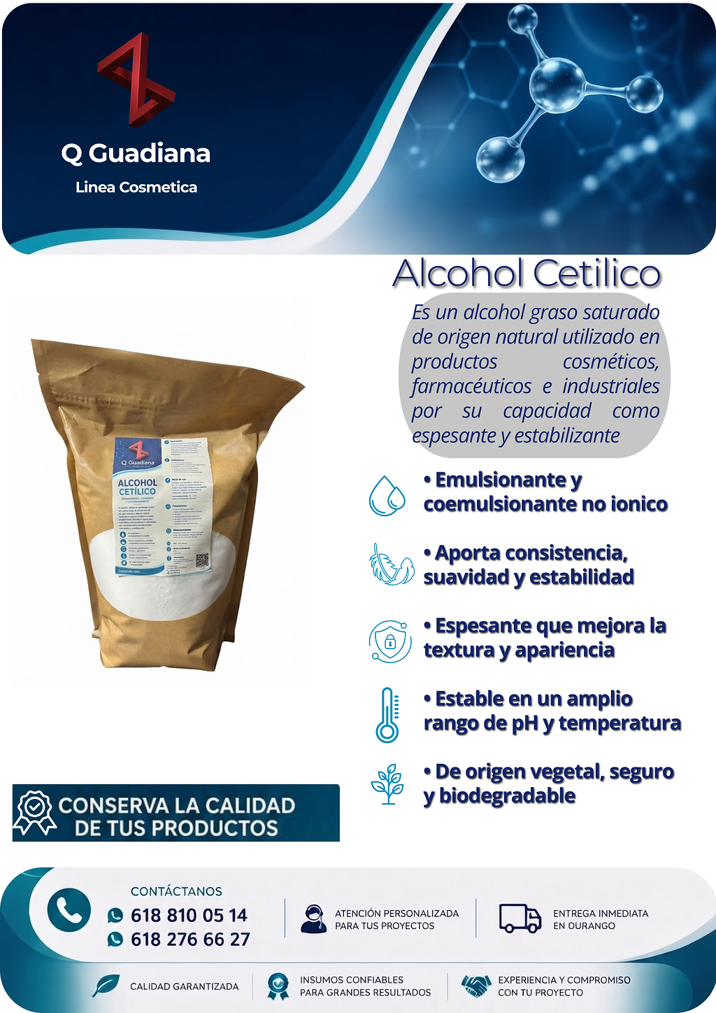 Ficha técnica Alcohol Cetílico