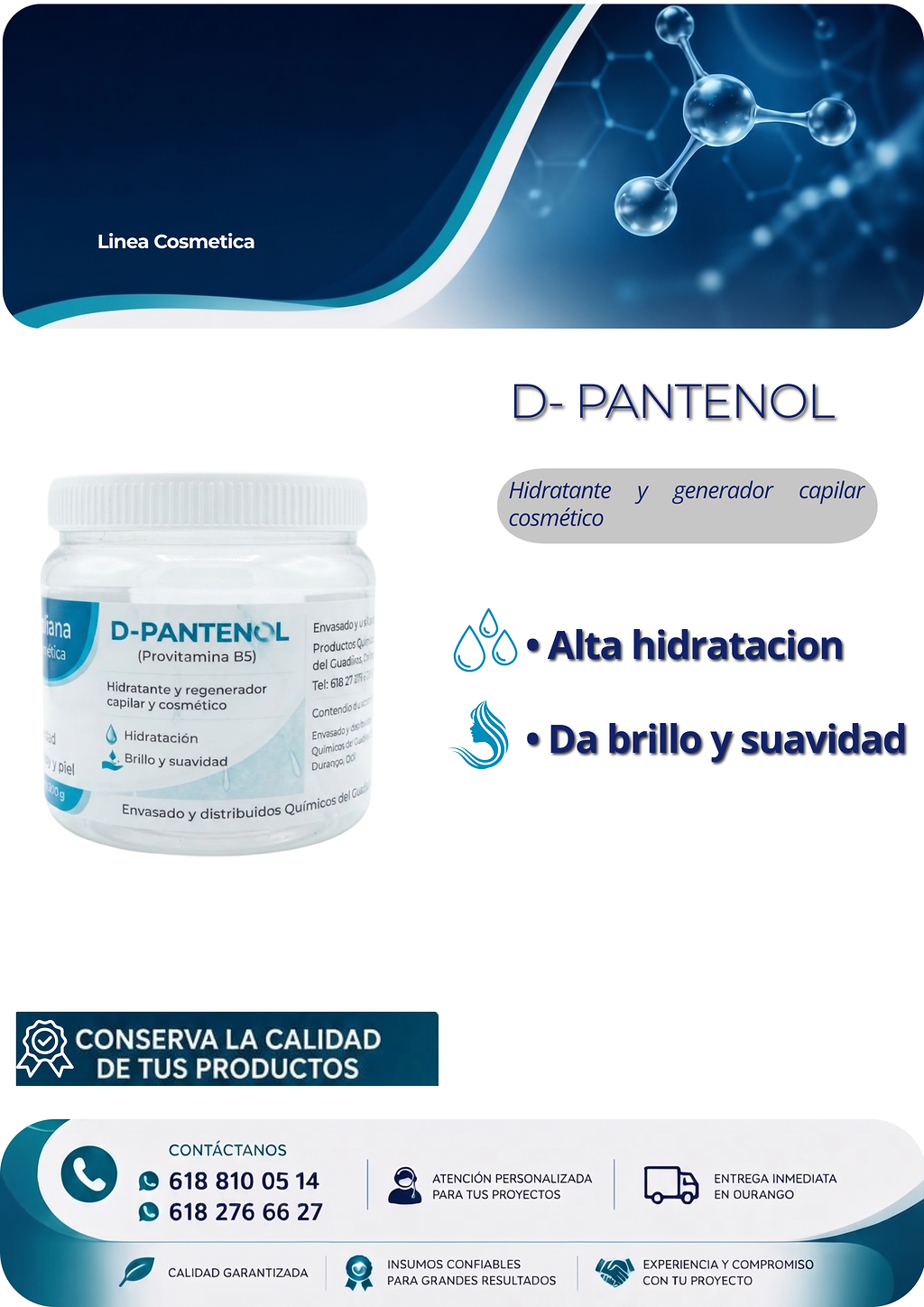 Ficha técnica D-Pantenol