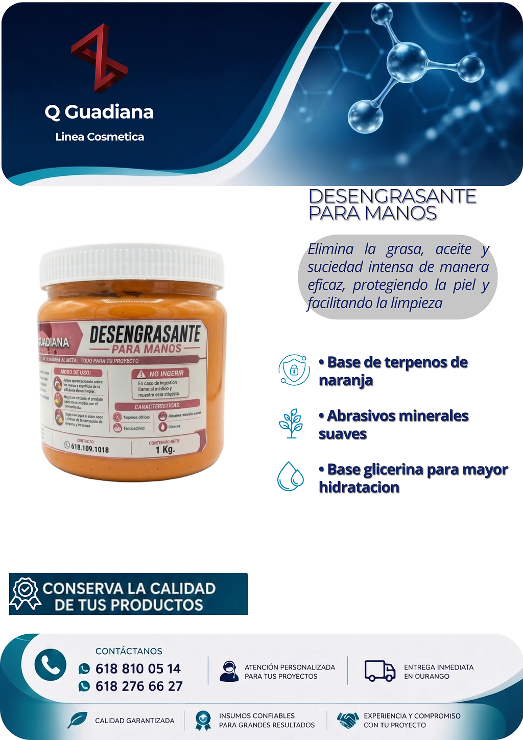 Ficha técnica Desengrasante para manos