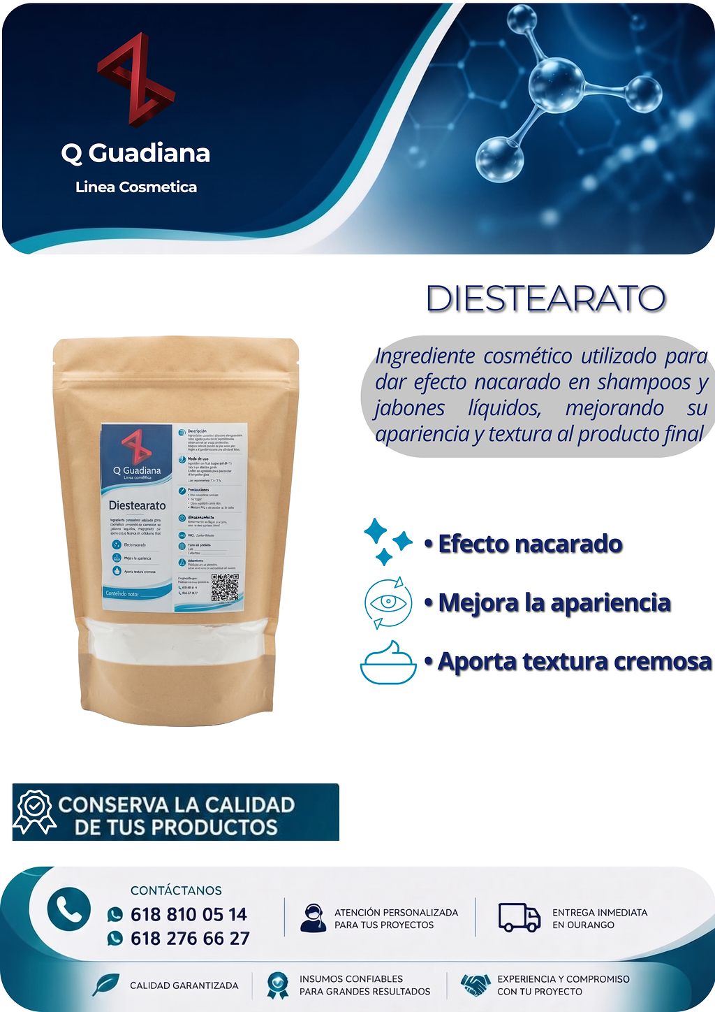 Ficha técnica Diestearato - Productos Químicos del Guadiana