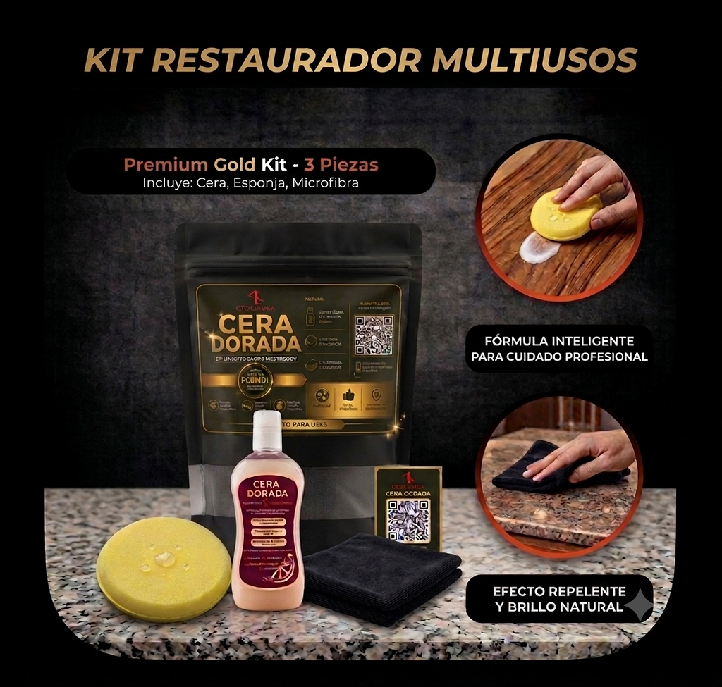 Kit Restaurador Multiusos Cera Dorada
