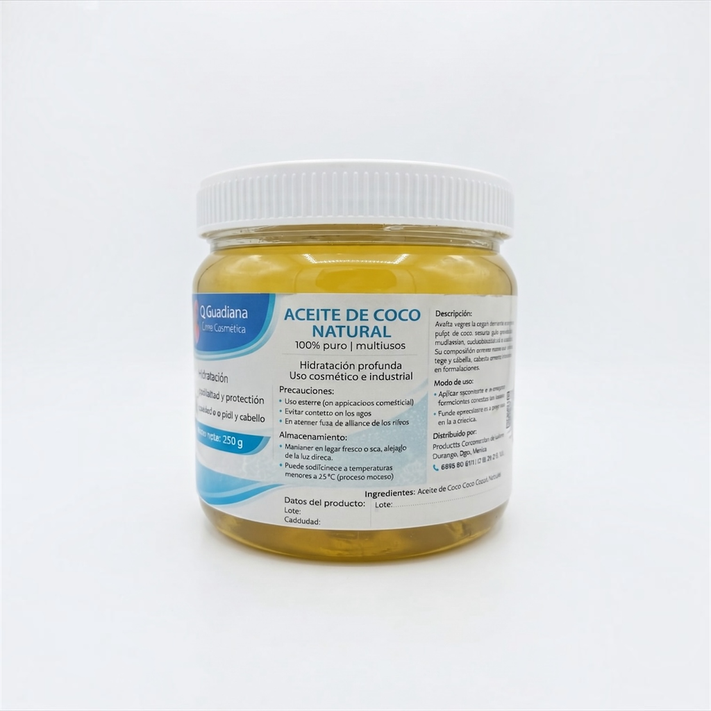Aceite de Coco 1lt - Productos Químicos del Guadiana