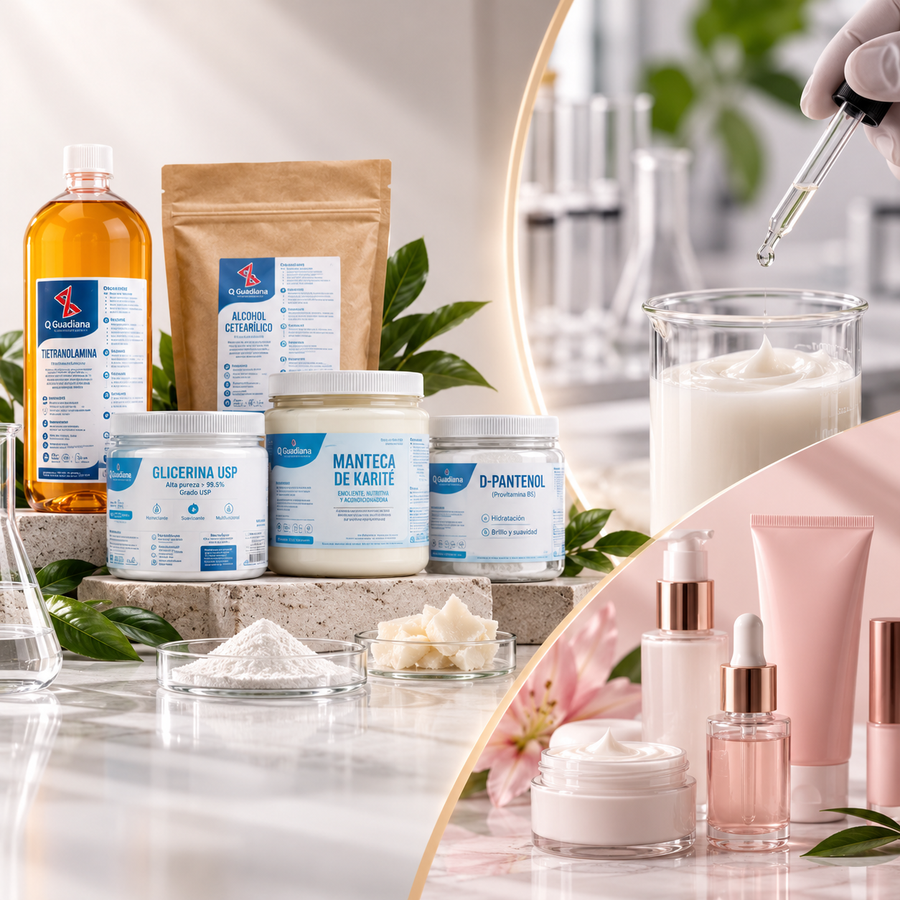 Materias primas para cosmética y limpieza de Productos Químicos del Guadiana